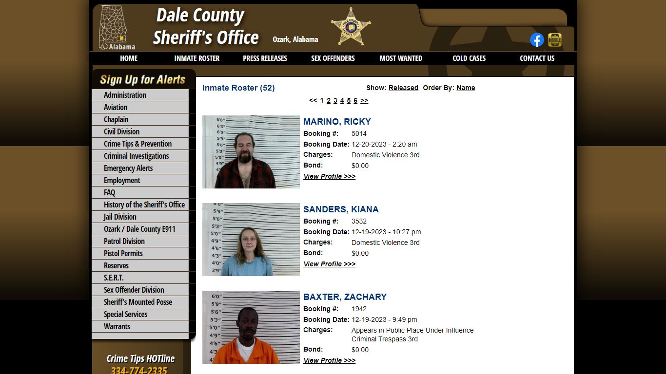Inmate Roster - Current Inmates Booking Date Descending - Dale County ...